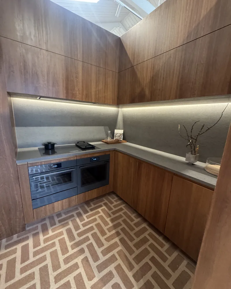 Butler's pantry with concealed LED strip lighting and built in ovens wired by Bernard Electrics